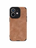 Lambskin Textured Silicone Brown iPhone 17 Case