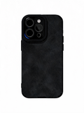 Lambskin Textured Silicone Black iPhone 17 Case
