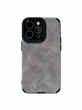 Lambskin Textured Silicone Grey iPhone 17 Case
