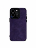 Lambskin Textured Silicone Purple iPhone 17 Case