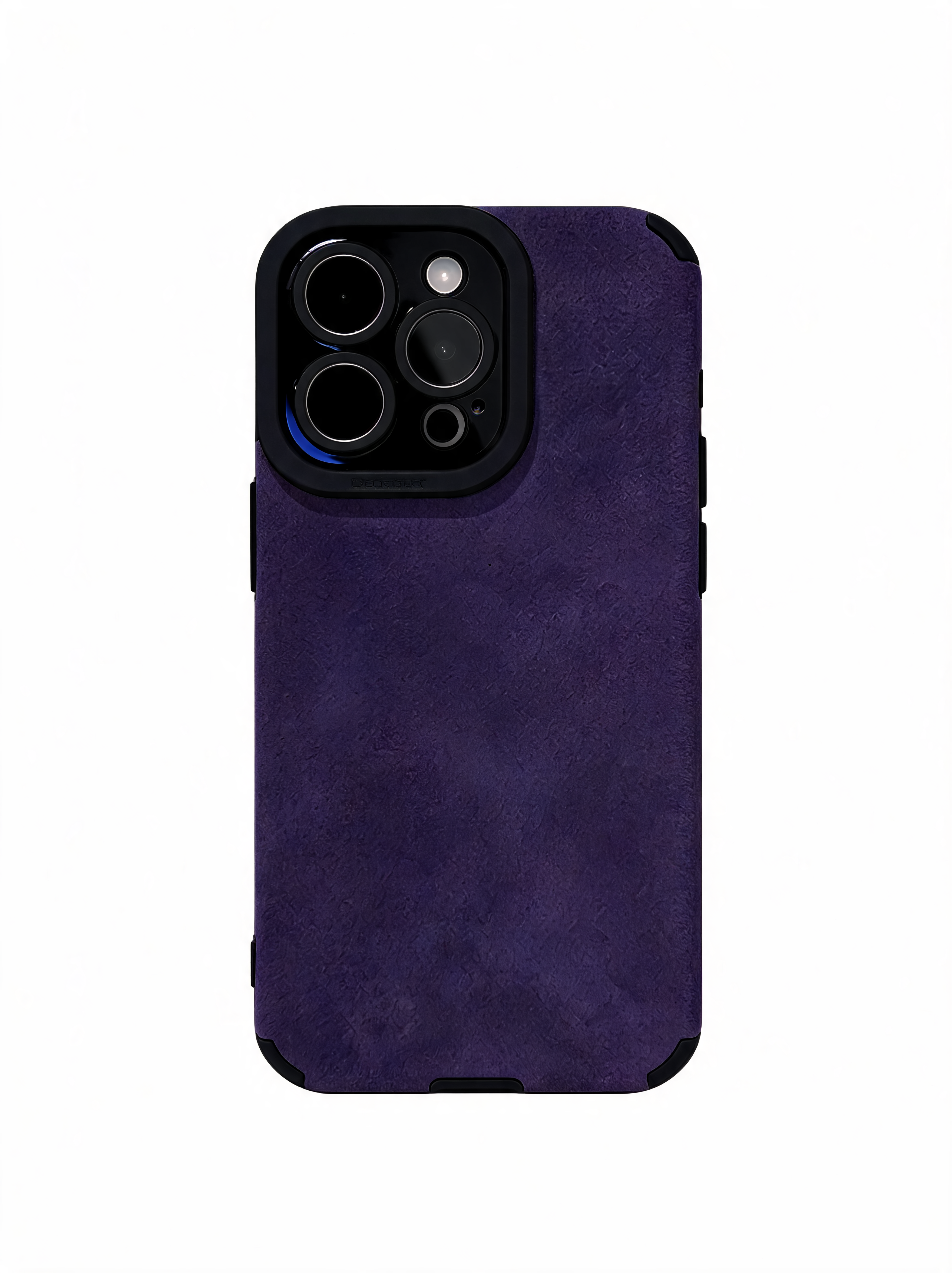 Lambskin Textured Silicone Purple iPhone 17 Case