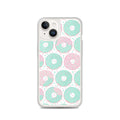 Sugar Rush donuts case on white for iPhone 15